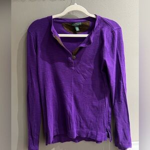 Ralph Lauren Vibrant Purple Long Sleeve Top